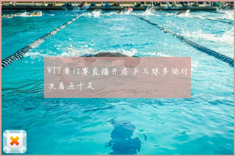 WTT澳门赛直播开启 乒乓球多场对决看点十足
